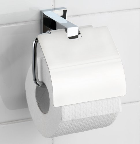 Wenko 17973100 Toilettenpapierhalter San Remo Power-Loc – Befestigen ohne Bohren, Chrom rostfrei, 14 x 13 x 7 cm - 3