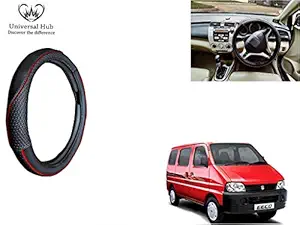 Universal Hub Car Steering Wheel Cover (Black Crock) for Eeco