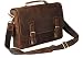 Produktbild peacechaos® Herren Top Schicht echtes Kuh Leder Schulter Aktentasche attache 39,6 cm Laptop-Tasche Tote, braun (Braun) - FBA_BC25168
