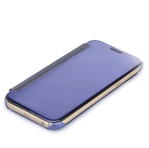Samsung Galaxy A5 2017 Case  Vandot Clear View Funda con Tapa de Efecto Espejo y Esquinas de Metal para Samsung Galaxy A5 2017 A520  con 1x Stylus Pen  Zafiro Azul