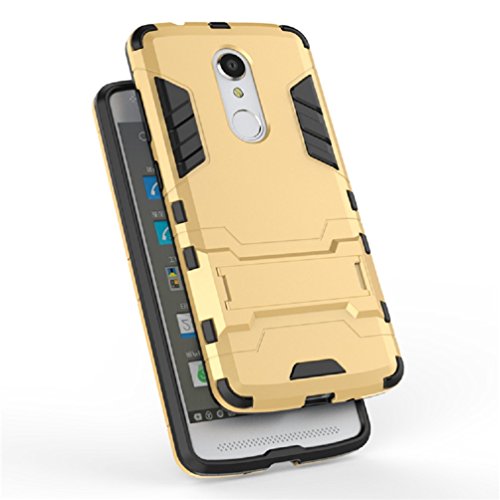 Bllosem ZTE Axon 7 mini Case Hybrid Dual Layer PC TPU Full Body Shock Resistant Armour with Kickstand Function Case for ZTE Axon 7 mini Red