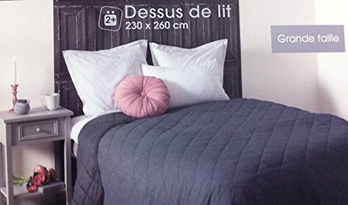 Große gesteppte Tagesdecke – Weich und warm – 230 x 260 cm – Farbe GRAU meliert - 3
