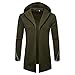 Produktbild JYJM 2018 Weihnachten Herren Hooded Solid Zipper Trenchcoat Jacke Strickjacke Langarm Outwear Bluse Herren Übergangsjacke Herrenjacke Jacke gefüttert mit Kapuze Herren Warme Winterjacke