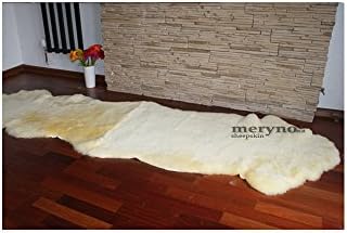 Meryno - Medical double sheepskin rug natural yellow wool - x large