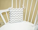 Kissen als Nestchen, Nestchen mit Kopfschutz für Babybett 35cm x 35cm Design:Zickzack Grau