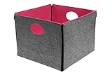 Aufbewahrungsbox DAY Filztasche fuchsia - grau meliert