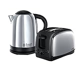 Russell Hobbs Lincoln Kettle and 2-Slice Toaster 21830 - Polished Stainless Steel Silver, Pack of 2 (Kitchen &amp; Home)
