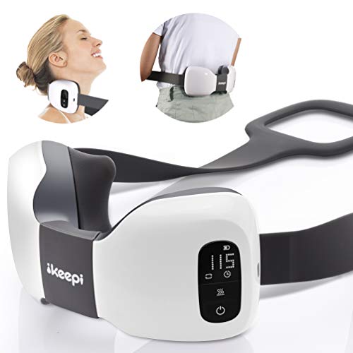 ikeepi Coussin de Massage Shiatsu-Coussin Massant Masseur Dos/Cervical/Nuque Relaxation,Portable,Poids Léger Sans Fil,pas de fonction chauffée