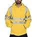 Produktbild LoveLeiter Herren 3M reflektierend Arbeitskleidung Mit Reflektierender Streifen, Volltonfarbe Lange Ärmel mit Kapuze Pullover Oben, Schutzanzug für Männer, Road Work Hochsichtiger Pullover