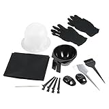 Kit Teinture Cheveux, Anself Pinceau Bol Pour Coloration Gant Bouchon de teinture pour cheveux Brosse Pince à cheveux 13 Pcs Kit de Outils de Décoloration