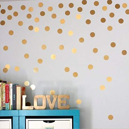 Pegatinas de Pared de PVC Creativas Lunares Simple Fresh Art Wall Sticker Living Room (Oro) (7cmx35pcs)