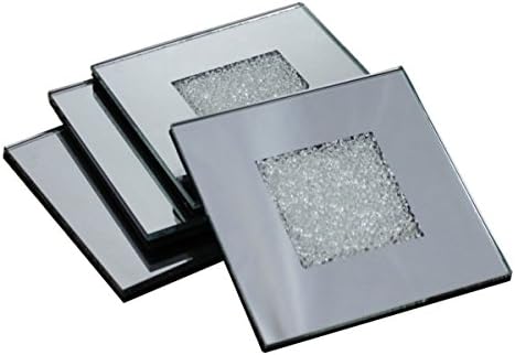 Moon Dust Coaster (Set of 4) Colour Silver) #GW857