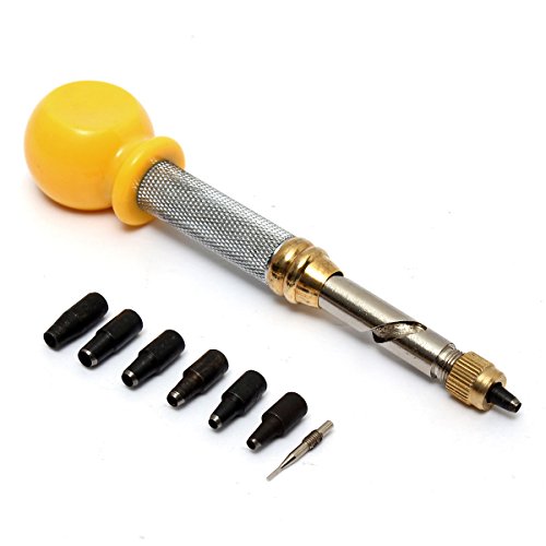 BABAN locher Uhrbandlocher Leder Armband Punch Ø 1.5-4mm Uhrmacher Werkzeug 6 Aufsätze in Farbe zufaellig versendt - 3