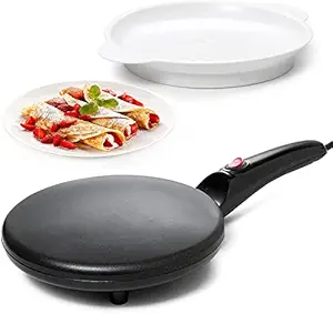 SKYTONE Electric Crepe Maker Dosa Maker Auto Power Off | Portable Crepe Maker with Non-Stick Dipping Plate and Egg Whisk | Easy To Use For Pancakes, Chapati, Chilla, Dosa, Egg Beater