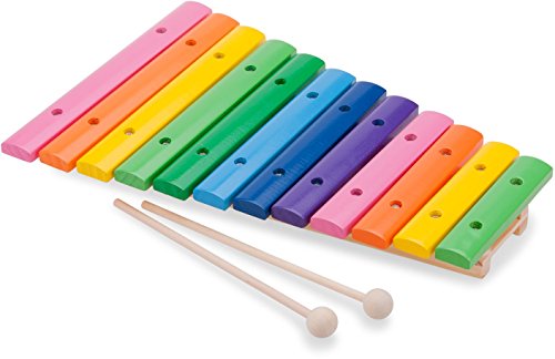 Toys-10236 New Classic Toys-10236-juguete Instrumento Musical de Juguete, Xilófono, 2 año(s), Niño/niña, Multicolor, Color Madera (10236)