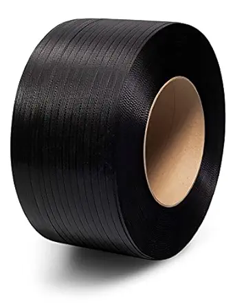 VIJAYCO PP Strapping Roll 100% Virgin Grade 12mm * 2000 Mtrs for Automatic Box Strapping Machine - Black Coloured