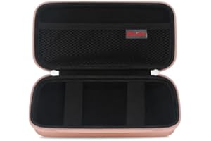 Elonbo EpiPen Carrying Case, Travel Medicine Kit for 2 Epi Pens or Auvi Q, Asthma Inhaler, Nasal Spray, Allergy Meds, Diabetic Supplies, Ventolin Inhaler Organize Holder Bag, Rose Gold(CASE ONLY!)