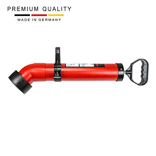 Hochdruck Abflussreiniger – Inkl. 2 Adapter – Made in Germany- Saug und Druck Pumpe – Rohrreinigungspumpe – Vakuum Rohrreiniger – Bei Verstopfter Toilette und Abflüssen – Professionelle Druckluft Pumpe für WC und Abfluss-verstopfung – Profi Pömpel – Pump XL - 3