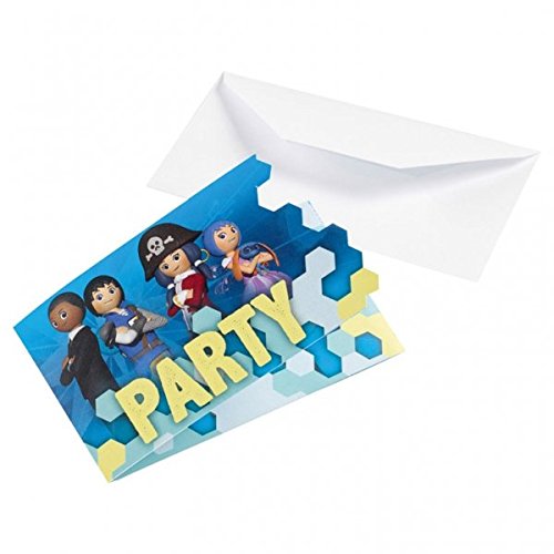 Preisvergleich Produktbild Amscan – 9900183 – 8 Einladungskarten Playmobil Super 4