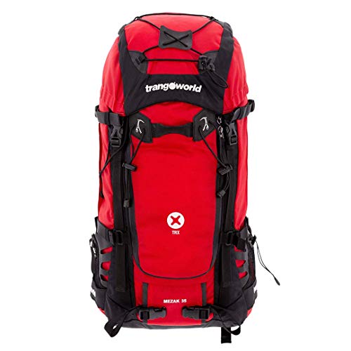 Trangoworld Mochila Mezak 35, Unisex, Rojo/Negro, Talla única
