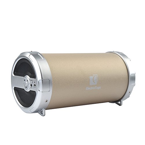 GizmoVine Bocina Altavoz Altavoces Port&aacute;tiles Est&eacute;reo Bluetooth Inal&aacute;mbrico con Bajos Mejorados , Soporta Aux-in , Radio FM , tarjeta TF , USB para iPad iPhone Samsung Huawei y otros reproductores de m&uacute;sica Music Players Color Dorado