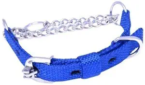 Skora Blue Choke Dog Collar 0.75 Inch Small