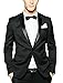 Bregeo Fashion Black Slim Fit Tuxedo Blazer RS.2190.00