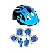 Produktbild Set von 7 Kleinkind Kids Kinder Roller Skating Safeguard Sports Unterstützung Pads – Knie Pads Elbow Pads Wrister Armschienen Sicherheit Helm Durable Schutz Gear für Ice Skate Skateboard Fahrrad, blau