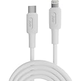 Juo 27W USB Type-C to Lightning iPhone iPad ile Uyumlu Silikon Hızlı Şarj ve Data Kablosu Beyaz 2 Metre
