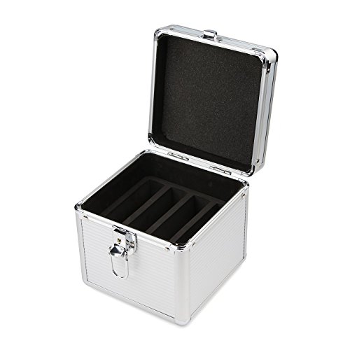 Salcar Schutzgehäuse Festplattenlaufwerke Schutz- und Transportkoffer aus Aluminium für 4x 3,5″ und 2x 2,5″ Laufwerke mit Schaumstofffür - 3