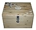 Lockable Natural Pine Wood Keepsake or Memory Box with White Flowers and engraved nameplate - Special Personalised Birthday or Christmas Presents for Her