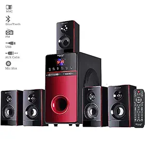 TRUVISON TV-7777BT 5.1 Multimedia Speaker with Mic in Option, Bluetooth Supporting USB,AUX,Built in FM and Remote Control