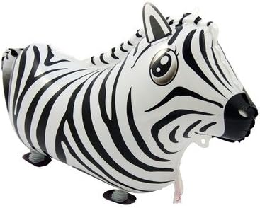 Play-tec Airwalker Zebra Foil Balloon for Children's Birthday Party, Summer or Winter Parties, Work Parties, Fairs or Fetes, Decoration Balloons, Premium Quality, Walking Helium Fill Balloon