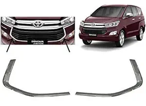 Auto Concept Silver Front Grill Bezel for Innova Crysta (Set of 2)