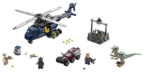Lego Jurassic World - La Poursuite en hélicoptère de Blue - 75928 - Jeu de Construction