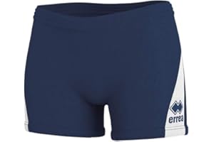 Errea Pantaloni Corti da Bambina Kiara Pantaloncini, Blu Oltremare/Bianco, XS Unisex-Adulto