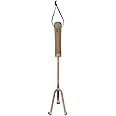 Esschert Copper Plated Hand Rake with Wooden Handle and Leather Hanger ...