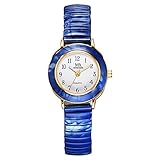 Meister Anker Damen Quarzuhr Metall 21cm blau Quartz Mineralglas 490000079