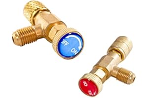 Hsthe Sea 2PCS Filling Refrigerant Safety Valve Quick Coupler Air Conditioning R410A R22 Connector Adapters