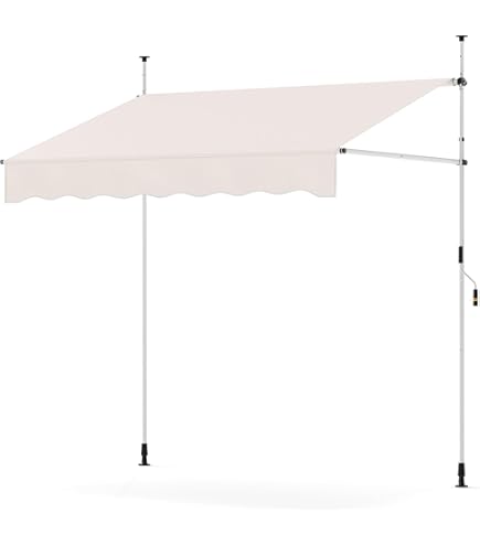 Tenda Da Sole Angerer Con Morsetti - Tessuto PE, Colore Arancio, Per Esterni - Foto 4
