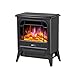Produktbild Freizeit Portable Fires/Stove1800W Freestanding Fires Modern Fireplace Portable Stove Realistic Flame Real Logs Burning Effect with Over Heat Protection for Home and Office