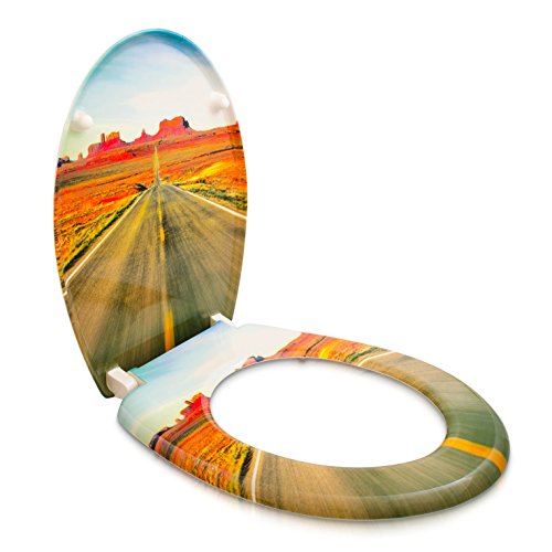WC Sitz mit Absenkautomatik – „Grand Canyon“ Design – Toilettendeckel mit Motiv aus Duroplast inkl. Montagesatz – VENKON - 7
