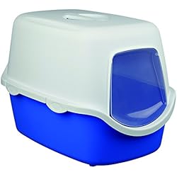 Bandeja Higién. Gato Vico, 40x40x56cm, Azul/Crema