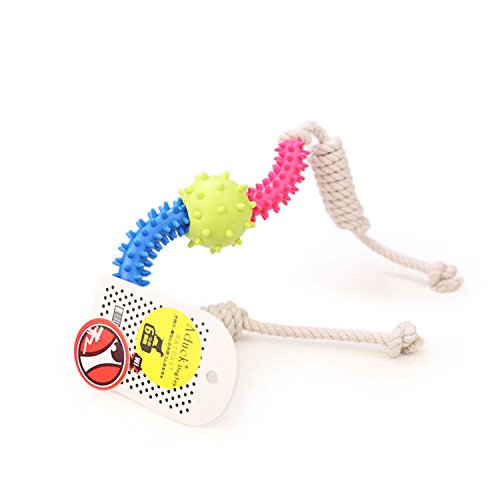 Surblue-Solid-Rubber-Dog-Teeth-Cleaning-Training-Rope-Toy-Perfect-Exercise-Training-and-Reward-Tool-for-Dogs-C-Small-Size-Chew-Toy
