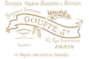 TODO-STENCIL Schablone Deco Vintage Komposition 168 Gouffe. Schablonengröße: 20 x 30 cm. Designgröße: 14,8 x 20,3 cm.