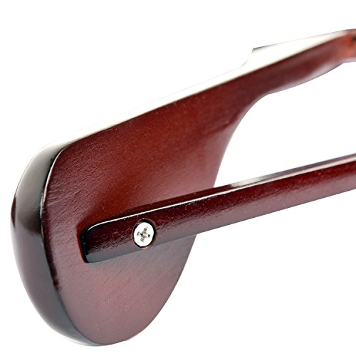 LOHAS Home 6er-Pack Kleiderbügel aus Holz von dem Guger Baum, extra breiten Schulter Anzug Kleiderbügel, Holz Kleiderbügel für Mantel und Hose, Retro-Finish - 7