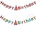 Produktbild Fully 2stk. Geburtstag Happy Birthday Schrift String Girlande Kinder Party Feier Dekoration (Bunt,Rot)