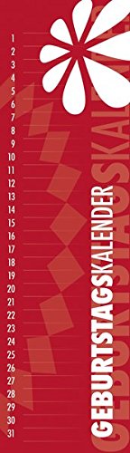 Geburtstagskalender Mini - Wandkalender (9,5 x 33) - Jahresunabhängig