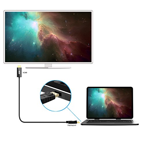 ICZI HDMI Kabel, Male to Male Vergoldet 1080p DisplayPort auf HDMI Adapter Schwarz (3m) - 7