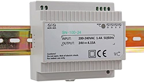 Auforua® AC 230V to DC 100W 24V 4.15Amp Din-Rail Switching Power Supply Transformer Unit for Industrial and Residential Applications; Suitable to Drive LED Tapes and Strips;